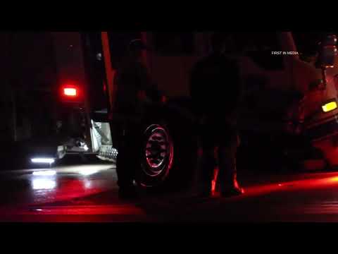 Vehicle Slams Into Fort Worth Firetruck Blocking Freeway