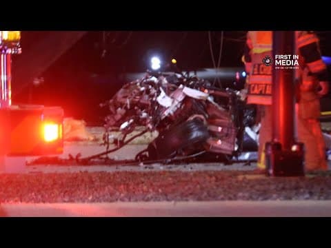 Fatal High-Speed Crash in Frisco Leaves Tesla Split in Half